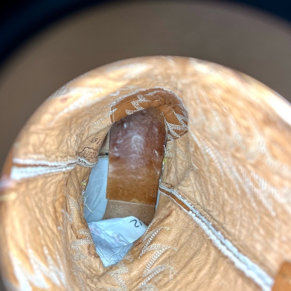 *Nocona | Vintage Men’s Leather Western Cowboy Boots Tan/brown 38068 Size 8.5 EE - Picture 9 of 13